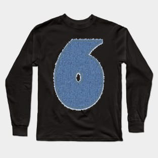 Number Six Blue Denim Long Sleeve T-Shirt